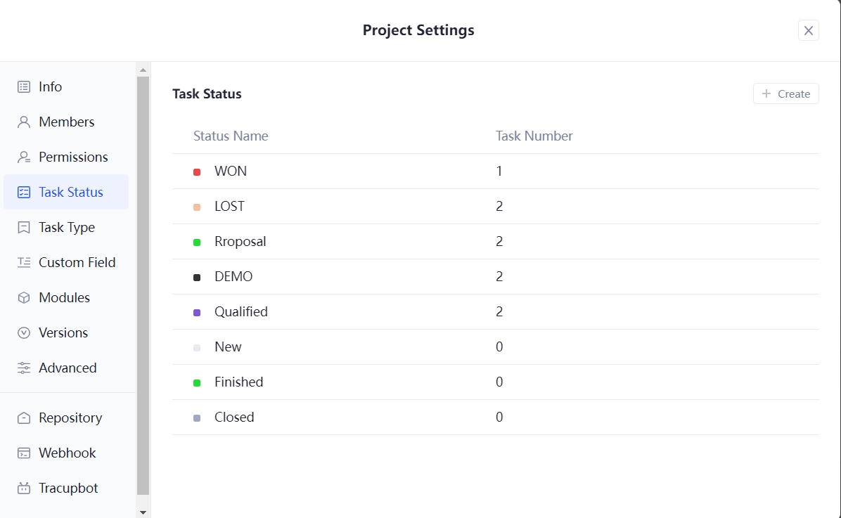 Tracup_custom_field_CRM_status